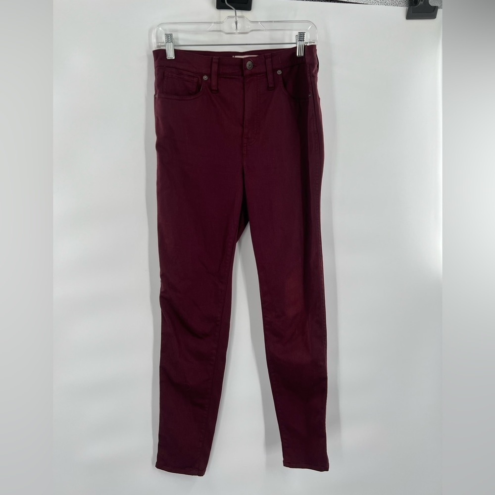 Madewell 10” high rise skinny maron jeans size 29